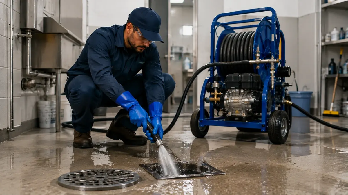 Floor Drain Hydro Jet Cleaning in Foothill Ranch